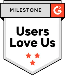 G2 Users Love Us badge