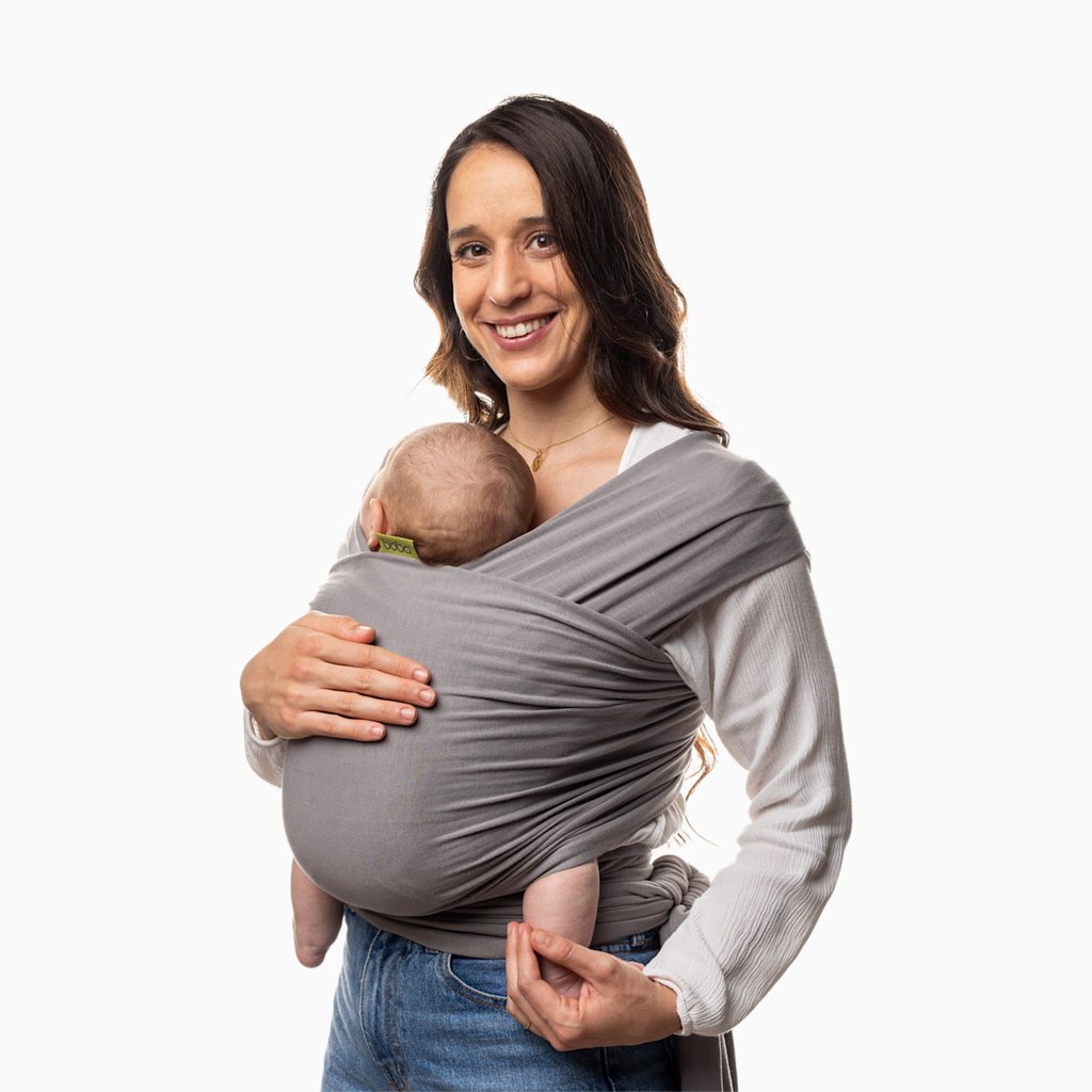 Folded rose stretchy baby wrap