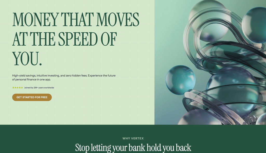 A fintech brand used Ceros to transform a traditional webpage into a dynamic interactive landing page.
