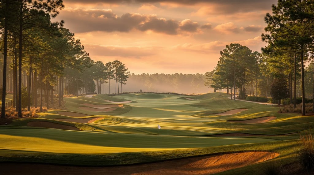 Luxury golf course landscape