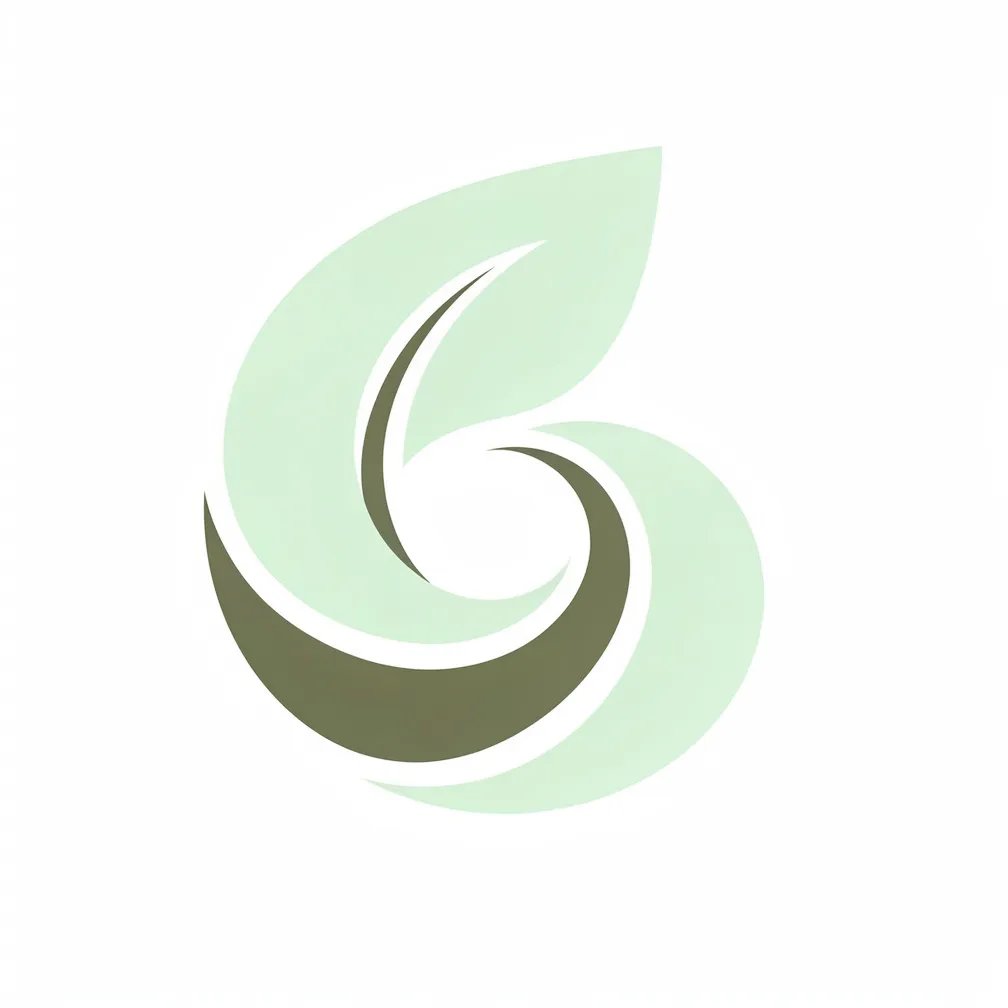 Eco Energy decorative leaf swirl brand mark