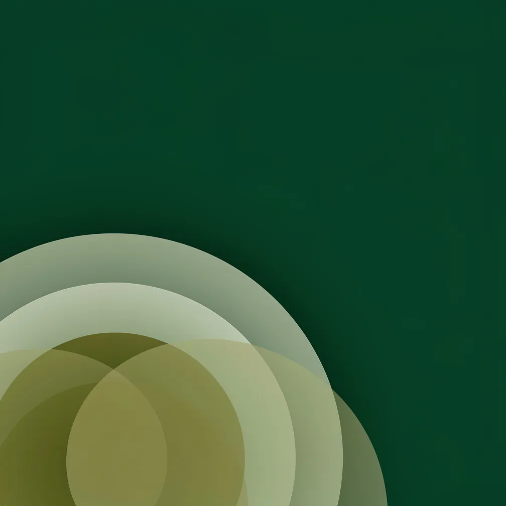 Decorative green arc waves