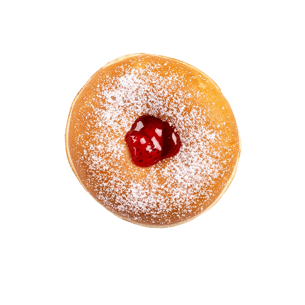 Strawberry jelly filled doughnut