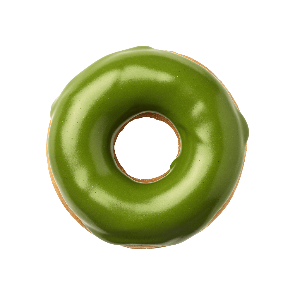 Matcha glazed doughnut