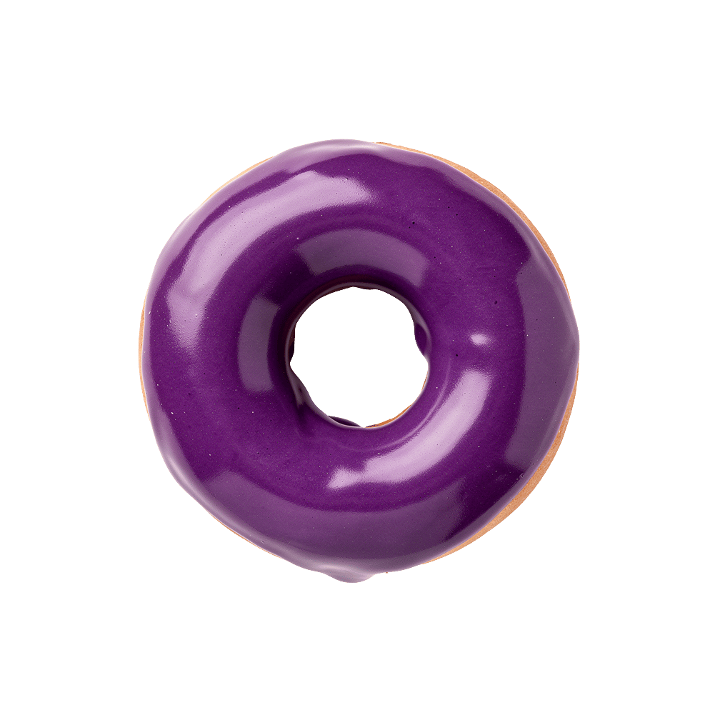 Ube purple glazed doughnut