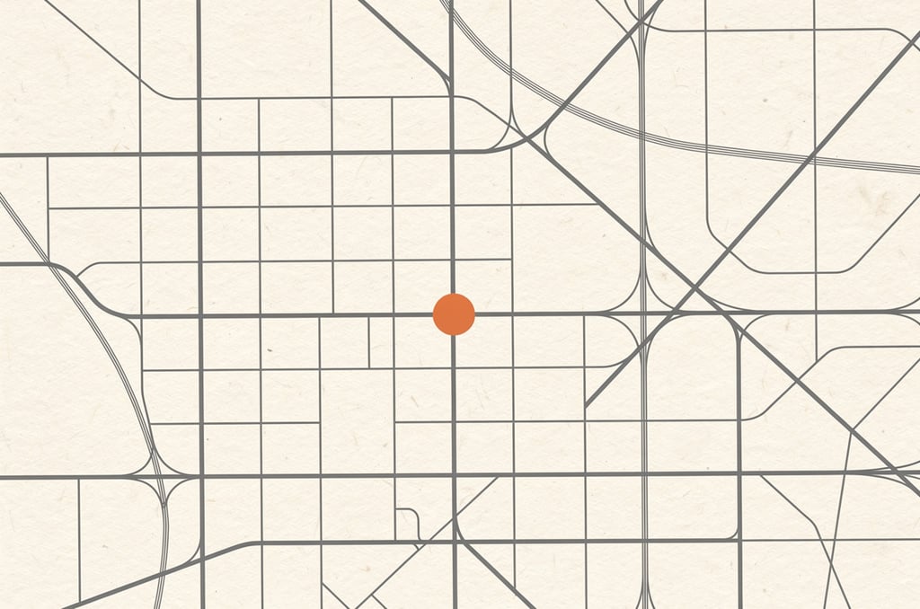 Minimal city street map