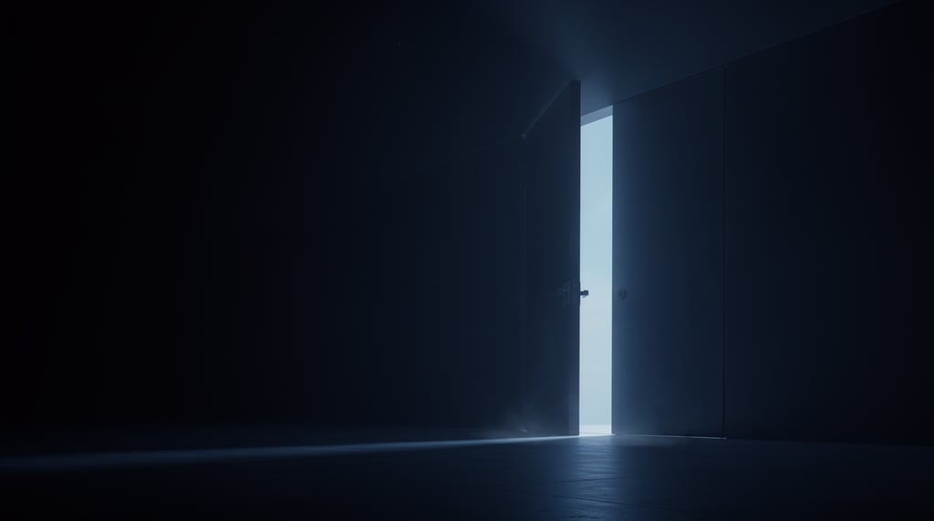 Light pouring through an opening gate